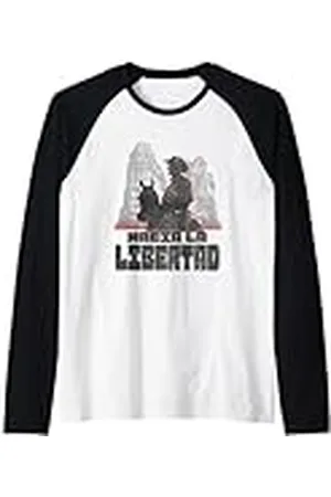 Streetwear De Medellin Colombia Hacia La Libertad Vaquero Silueta Oeste Camiseta Manga Raglan