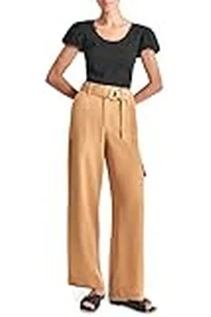 DKNY Contrast Stitch Cargo Pantalones Casuales, , 40 Mujeres