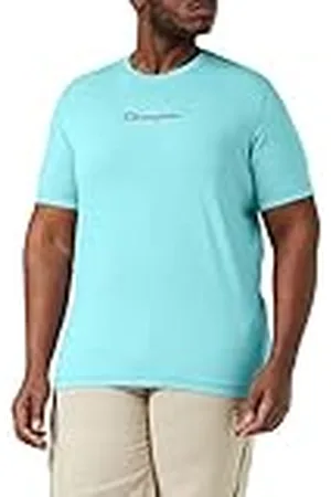 Champion Soft Fluo S/S, Camiseta, para Hombre, Verdeagua., S