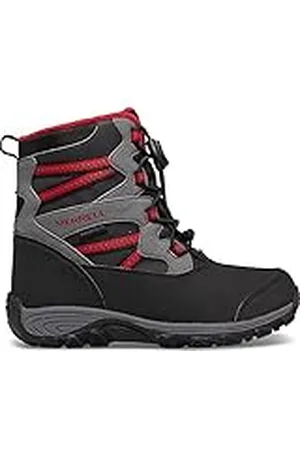 Merrell Outback Snow Boot WTRPF, Bota de Senderismo, Negro (Black/Grey/Red), 30 EU