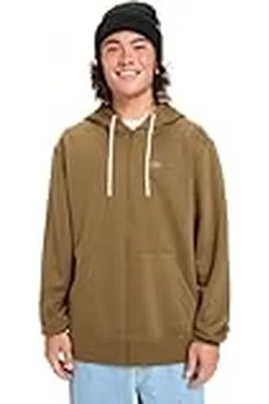 Quiksilver Sudadera de Forro Polar con Capucha Salt Agua, Color Beige