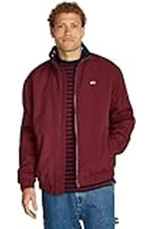 Tommy Hilfiger Cazadora Hombre Essential Padded Jacket con Cremallera, Rojo (Deep Rouge), XS