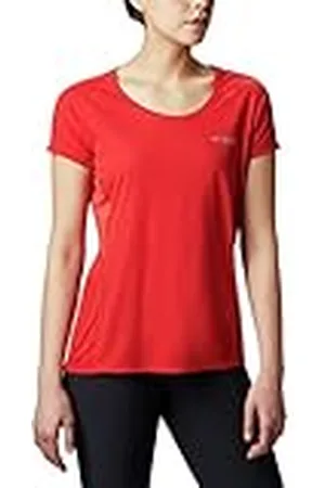 Columbia Titan Ultra II - Camiseta de Manga Corta para Mujer, Not Applicable, Titan Ultra II - Manga Corta, Mujer, Color Chispa roja, tamaño Extra-Small