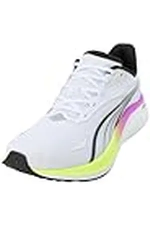 PUMA Electrify Nitro 4, Zapatillas para Correr de Carretera Hombre, White-Pure Magenta-Yellow Alert, 42 EU