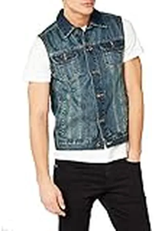 Urban classics Chaleco de Jeans para Hombre, Regular Fit, Chaqueta Vaquera en Estilo Vintage, Denim Vest de Color: light blu, Talla: S