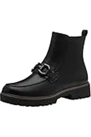 Tamaris Botines de Tacón para Mujer, Cómodos, Negro, Piel, 39 EU