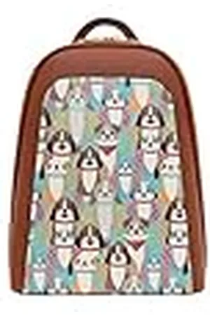 Dogo Femme Cuir Vegan Brun Fait Main et Mode Sac à dos - Best Friends Forever Motif