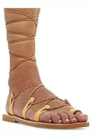 Emmanuela Handcrafted For You Emmanuela Sandalias altas de cuero en estilo griego antiguo, Sandalias de gladiador hechas a mano, Zapatos de verano, Sandalias con cordones , 41 EU