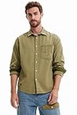 Desigual CAM_Brad 4003 Military Green Camiseta, , L para Hombre