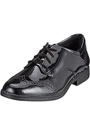 Clarks Sami Walk Y, Zapatos de cordones derby Niñas, Negro (Negro Black Patent), 36 EU