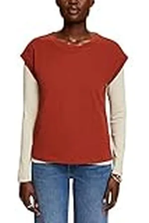 ESPRIT 043ee1k318 Camiseta, 805/terracota, XS Mujeres