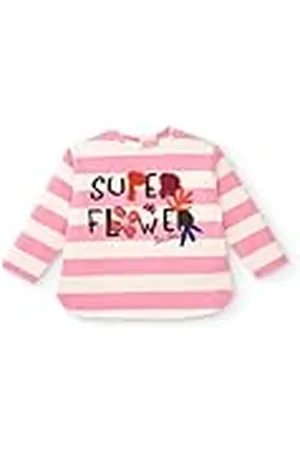 Tuc Tuc Camiseta para niña en con Rayas y Detalle Floral colección Super Natural (Talla 6 años)