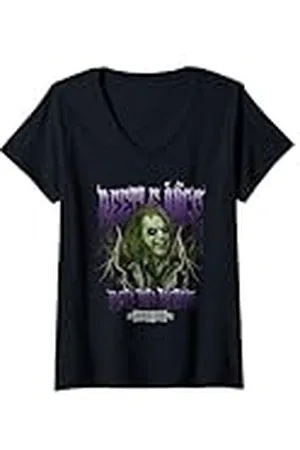 BEETLEJUICE Mujer Band Camiseta Cuello V