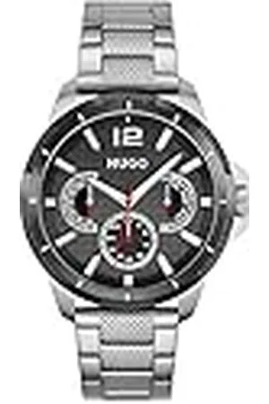 HUGO BOSS Reloj Analógico de Cuarzo Multifunción para Hombre Colección #Sport con Correa de Acero Inoxidable Plateada - 1530195