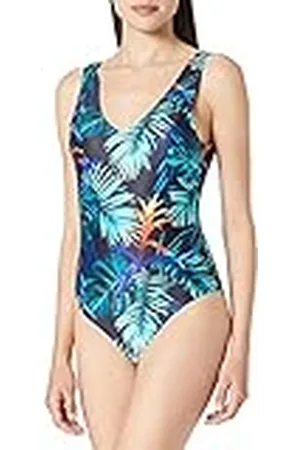 Urban classics Tb4109-ladies High Leg Pattern Swimsuit Traje de Bao de una Sola Pieza, , M para Mujer