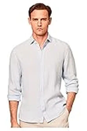 Hackett Garment Dyed Linen K Camisa, , S para Hombre