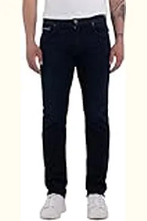 Replay Vaqueros de hombre Grover de corte recto y elástico, azul , 34W / 34L
