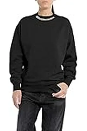 Replay W3109 Sudadera, 098 Negro, XL para Mujer