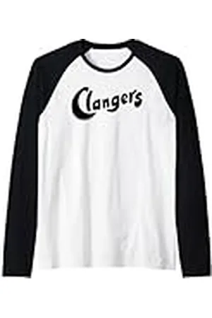 Clangers Logotipo clásico de texto negro de , retro Camiseta Manga Raglan