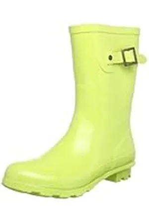 Pieces® Abbie Short RUBBERBOOT Bright Yellow 17043456 - Botas de Agua de Caucho para Mujer, Color Amarillo, Talla 36