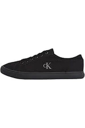 Calvin Klein Sneaker con suela vulcanizada Hombre Canvas Low Top, Negro (Triple Black), 42