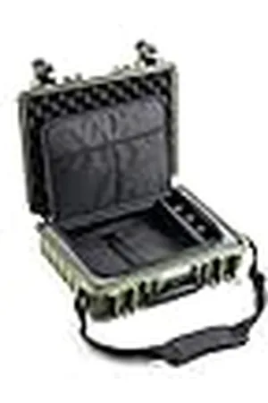 B&W International 5040 - Maletín de Transporte para Exteriores, Color Bronce y Verde, con Funda para portátil, Impermeable según certificación IP67, Resistente al Polvo, irrompible e