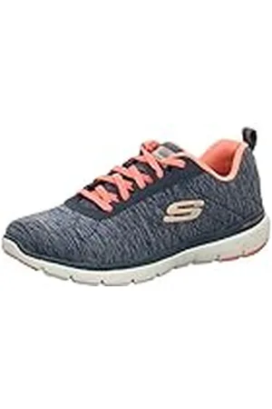Skechers Flex Appeal 3.0 Insiders, Zapatillas Mujer, Navy Coral, 35 EU