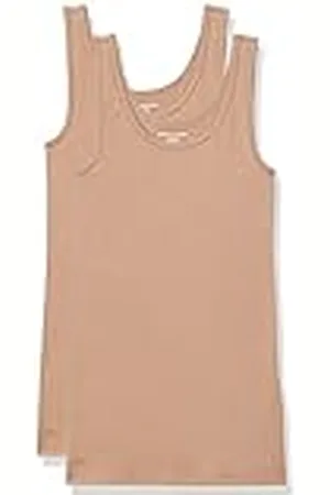 Amazon Camiseta ajustada sin mangas Mujer, Pack de 2, , XXL