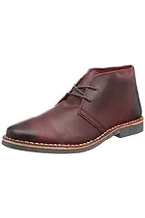 SELECTED SELECTED Sel Leon Leather C - Botines desert de cuero hombre, color rojo, talla 43