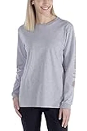 Carhartt Camiseta de manga larga con logotipo gráfico, Loose Fit, tejido grueso Para Mujer, , XL