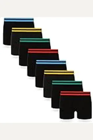 FM London Bóxers para niños con cintura elástica paquete de 8 - Calzoncillos bóxer cómodos, , 5-6 años