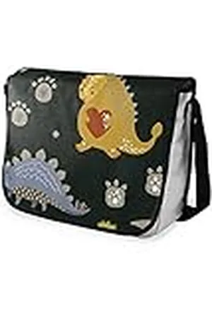 Bonamaison Bolsa de Mensajero para Estudiantes, con impresión Digital, Bolsa de mensajería, Bolsa de Hombro, para niños, niñas, niños, tamaño: 29 x 36 cm