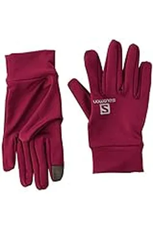 Salomon Guantes de running ligeros unisex, Aptos para pantalla táctil, AGILE GLOVE U, Talla: L, Rojo, L39795300