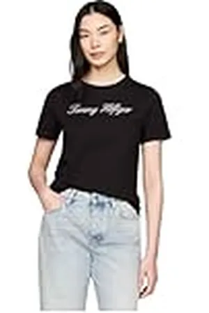 Tommy Hilfiger Mujer Script Regular C-NK SS WW0WW434590GJ003 S/S T-Shirt, , S