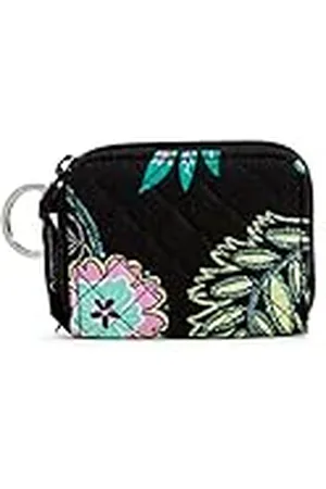Vera Bradley Cartera pequeña de algodón con Cremallera para Mujer con protección RFID, Talla única, , Talla única