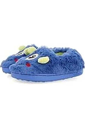 Gioseppo Zapatillas de estar por casa cerradas color con bordado de monstruito para niña y niño asten