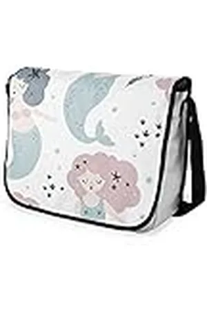 Bonamaison Bolsa de Mensajero para Estudiantes, con impresión Digital, Bolsa de mensajería, Bolsa de Hombro, para niños, niñas, niños, tamaño: 29 x 36 cm