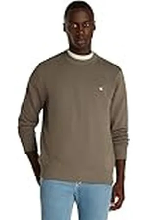 Calvin Klein Jeans Hombres CK EMBRO BADGE CREW NECK J30J325270, Grey (Falcon), XS