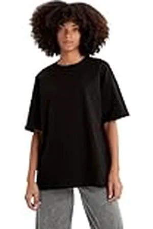 DeFacto Crop Tops-Klassisches Basic Damen-Bequemes Oversize Shirt für Frauen Camiseta, , XS Mujeres