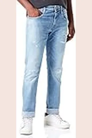 Replay Anbass Aged Jeans, 010 Azul Claro, 31W x 34L para Hombre