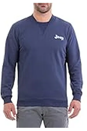 Jeep Girocollo Invernale con Collo Taglio Bomber E Stampa Logo Vintage Camiseta, Hombre, , S