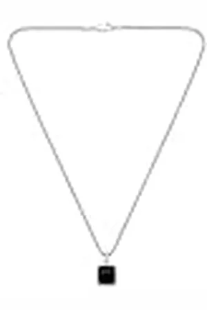 HUGO BOSS Jewelry Collar con Colgante para Hombre Colección ODELL en Acero Inoxidable Con Ónix Negro - 1580648