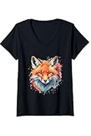 Fox Mujer Zorro Camiseta Cuello V