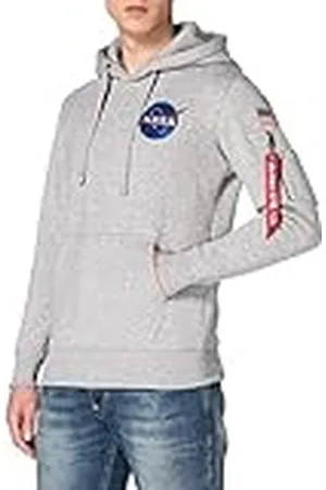 Alpha Industries Space Shuttle Sudadera, Gris (Grey Heather-17), M para Hombre