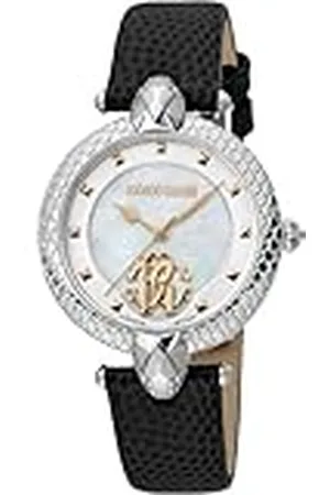 Roberto Cavalli Reloj Analógico para Mujeres de Cuarzo con Correa en Cuero RV1L130L0011