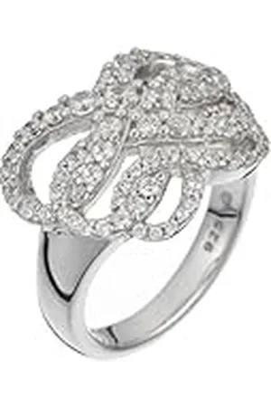 ESPRIT Jewels Fleury - Anillo de plata de ley con circonita, talla 17 (18,16 mm)