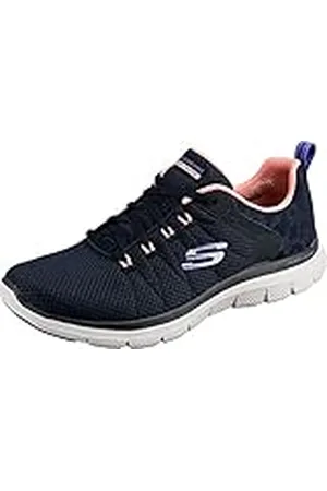 Skechers Flex Appeal 4.0 Elegant Ways, Zapatillas Mujer, Navy Mesh/Multi Trim, 39 EU