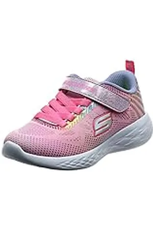 Skechers GO RUN 600 SHIMMER SPEEDER, Zapatillas para Niñas, Light Mesh/Multi Foil Trim, 35 EU