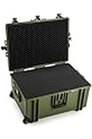 B&W 7800 - Maletín de transporte para exteriores, color verde bronce, con espuma de cubo, ideal para excursiones, impermeable según certificación IP67, resistente al polvo, irrompible e