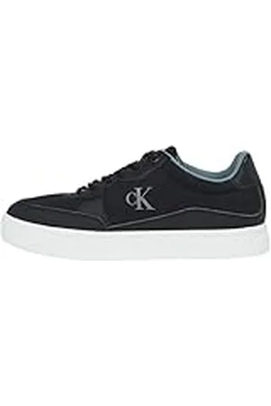 Calvin Klein Sneaker con suela cupsole Hombre Tech Ripstop Low Top, Multicolor (Black/Bright White/Trooper), 43